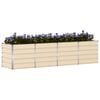 vidaXL Planter Ivory 240 x 80 x 75 cm Steel