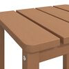 vidaXL Garden Table Brown HDPE (High Density Polyethylene), Steel