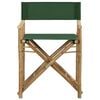 vidaXL Directors Chair Set of 2 Green Bamboo, fabric (100% polyester)