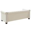 vidaXL Sofa White PVC 2-seater and 3-seater set Classic/Traditional