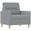vidaXL Sofa Chair With Footstool Light Grey