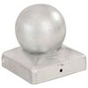 vidaXL Post Caps 6 pcs Globe Final Galvanised Metal 2.80x2.80"
