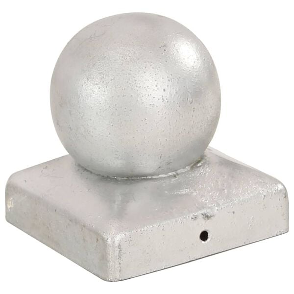 vidaXL Post Caps 6 pcs Globe Final Galvanised Metal 2.80x2.80"