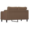 vidaXL 2-seater Sofa Brown Polyester, Metal, Textilene 2-Seater Sofa