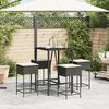 vidaXL Garden Bar Set Black, Cream White
