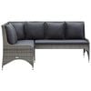 vidaXL Garden Sofa Set of 2 Grey