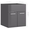 vidaXL Bathroom Furniture Set High gloss grey Engineered wood, acrylic