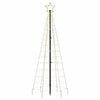 vidaXL LED Christmas Tree with Ground Spikes warm white 70.87 in Iron
