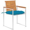 vidaXL Patio Chairs with Cushions 2 pcs Solid Acacia Wood and Steel