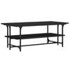 vidaXL Coffee Table Black Engineered wood, metal Medium Coffee Table