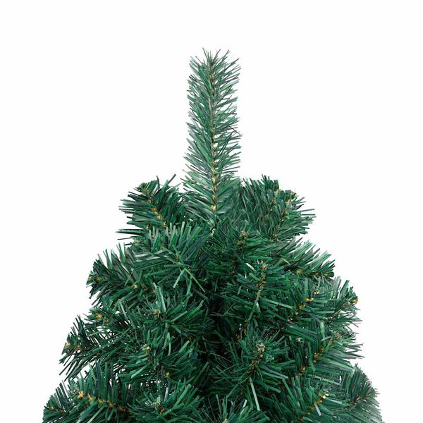 vidaXL Artificial Half Pre-lit Christmas Tree with Ball Set Green 82.7"