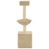 vidaXL Cat Tree Beige Particle Board 41.3 in Durable Cat Tree