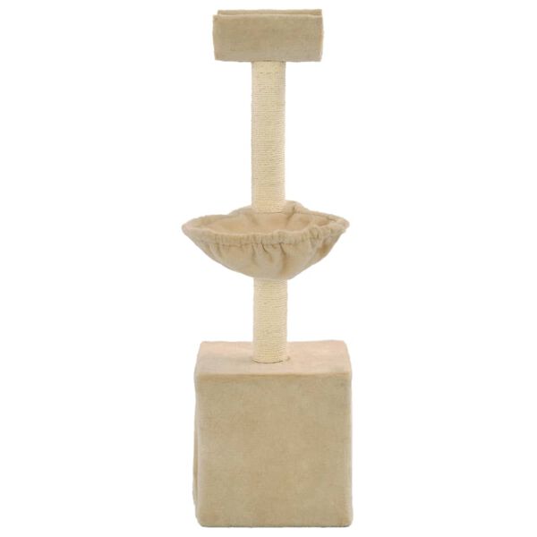 vidaXL Cat Tree Beige Particle Board 41.3 in Durable Cat Tree