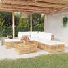 vidaXL Garden Lounge Set Dark grey and teak wood