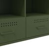 vidaXL TV Cabinet Olive Green Cold-rolled Steel Medium Adjustable Feet