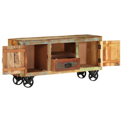 vidaXL TV Cabinet 43.3"x11.8"x20.9" Solid Reclaimed Wood