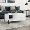 vidaXL Coffee Table High gloss white Engineered wood, Iron