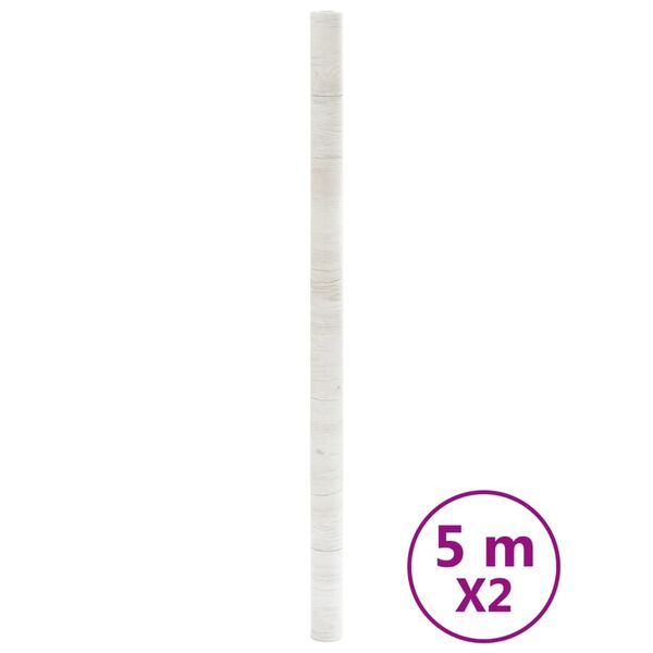 vidaXL Furniture Stickers Self-Adhesive Wooden Look 35.4x196.9" PVC