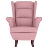 vidaXL Rocking Chair Pink Velvet (100% polyester) Standard Rocking Chair