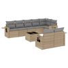 vidaXL Garden Sofa Set Beige, Light Grey