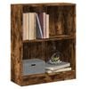vidaXL Bookshelf Smoked Oak Engineered Wood Compact Bookshelf