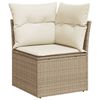 vidaXL Garden Sofa Set Beige PE rattan 7 Piece Set Modular