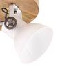 vidaXL Ceiling Lamp White Iron, Solid Mango Wood Medium Industrial