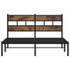 vidaXL Bed Frame Black Iron 55 x 79 in Double Bed Frame Rectangular