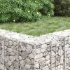 vidaXL Gabion Raised Bed Silver Iron Medium Durable Gabion Raised Bed