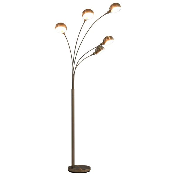 vidaXL Stand Lamp Silver and white Chrome-plated steel Extra Tall
