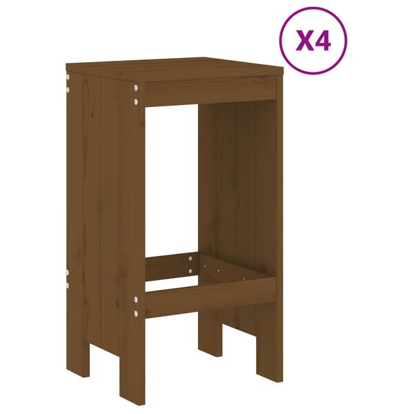 vidaXL Garden Bar Set Honey brown Solid pine wood Medium Durable