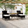 vidaXL Garden Dining Set Black