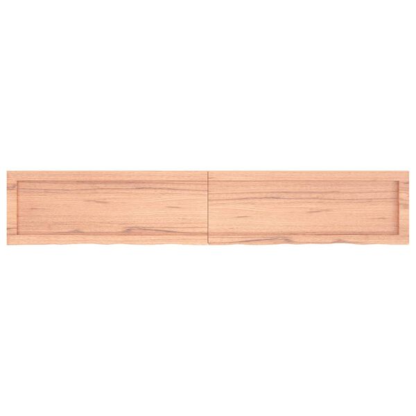 vidaXL Bathroom Countertop Light Brown 63"x11.8"x(0.8"-1.6") Treated Solid Wood