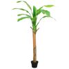 vidaXL Artificial Banana Tree Green Solid wood, plastic Large