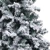 vidaXL Artificial Christmas Tree Green with flocked snow PVC, steel 7.9 ft