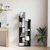vidaXL Bookcase Black Oak 18.90 x 10.04 x 55.12 in Engineered Wood
