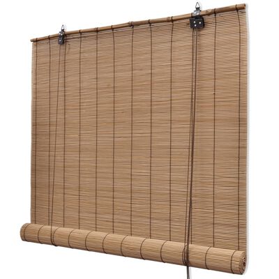 Brown Bamboo Roller Blinds 31.5" x 63"