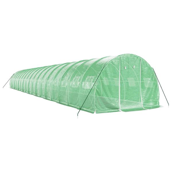 vidaXL Greenhouse Green Polyethylene, Galvanized Steel 581.3 sq ft