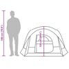 vidaXL Camping Tent Cabin 4-Person Grey and Orange Waterproof