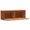 vidaXL Wall Cabinet Wax Brown 39.37 x 11.81 x 13.78 in Solid Pine Wood