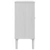 vidaXL Sideboard White Solid pine wood, engineered wood, poly rattan