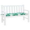 vidaXL Garden Bench Cushion Leaf pattern Oxford fabric (100% polyester)