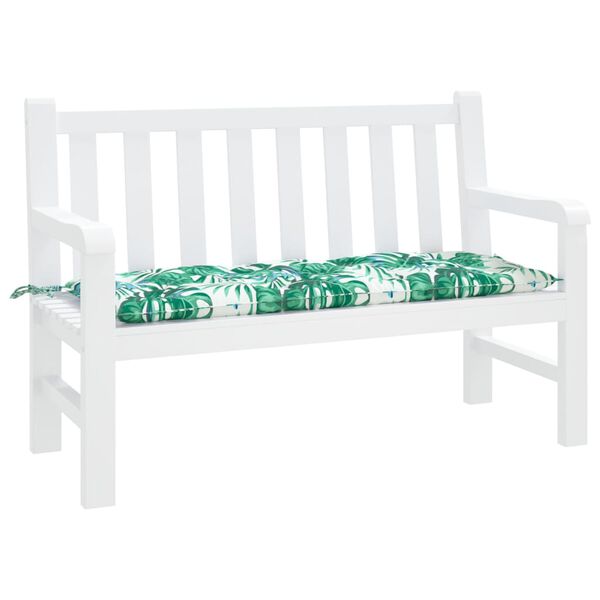 vidaXL Garden Bench Cushion Leaf pattern Oxford fabric (100% polyester)