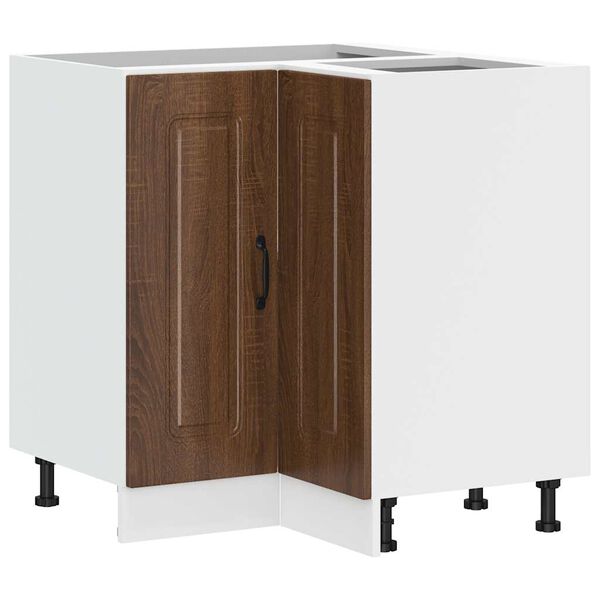 vidaXL Kitchen Corner Base Cabinet Brown Oak Engineered Wood Standard