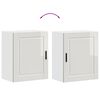vidaXL Kitchen Wall Cabinet Set of 2 High gloss white Engineered wood