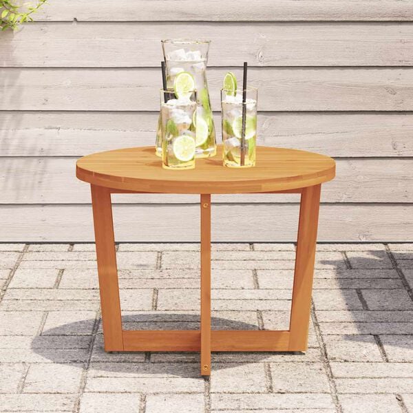vidaXL Patio Side Table Round &Oslash;21.7x15.7" Solid Wood Acacia