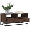 vidaXL Coffee Table Brown Oak Engineered Wood, Metal Medium Coffee Table