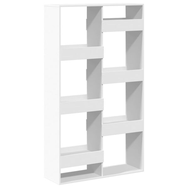 vidaXL Bookcase White Engineered Wood Large Bookcase Rectangular