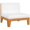 vidaXL Garden Lounge Set Cream white, natural wood