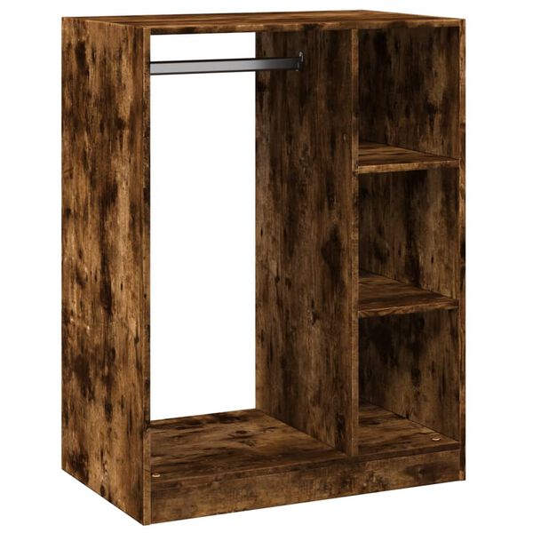 vidaXL Wardrobe Smoked Oak Engineered Wood Medium Wardrobe Rectangular